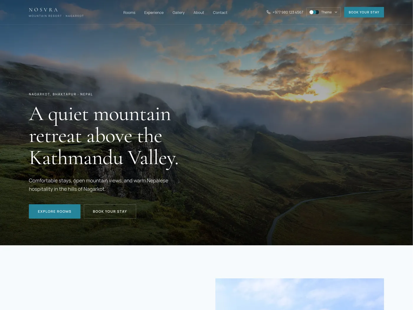 Lodge — demo site homepage
