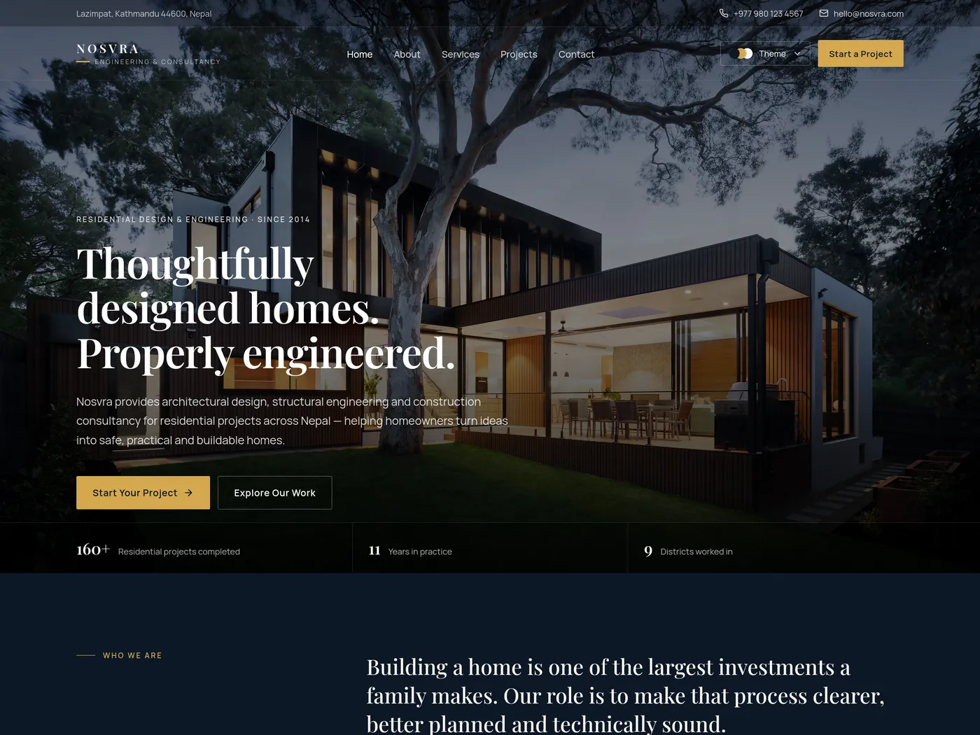 Profile — demo site homepage